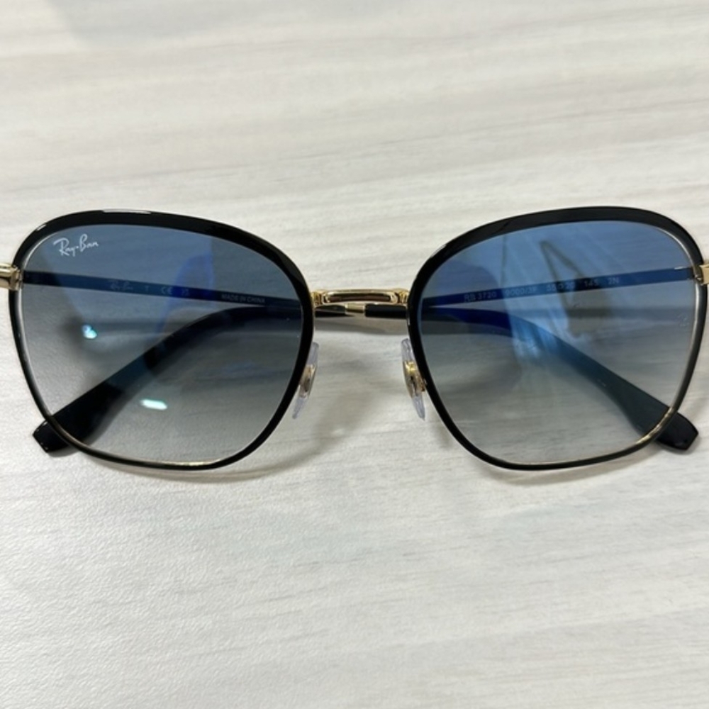 Ray-Ban Gold and Blue Gradient Sunglasses
